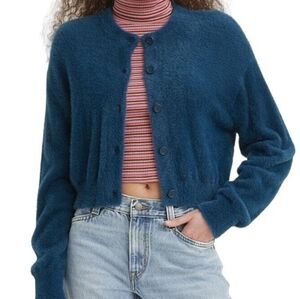 Levi's Cat Cardigan Blue Size Small